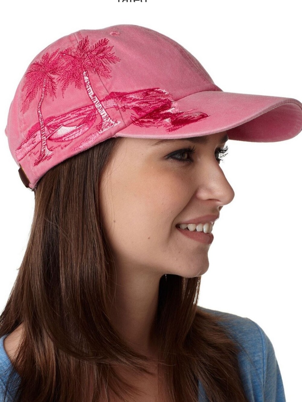 Adams ✨️ Pink Palm-Print Women's Baseball Cap